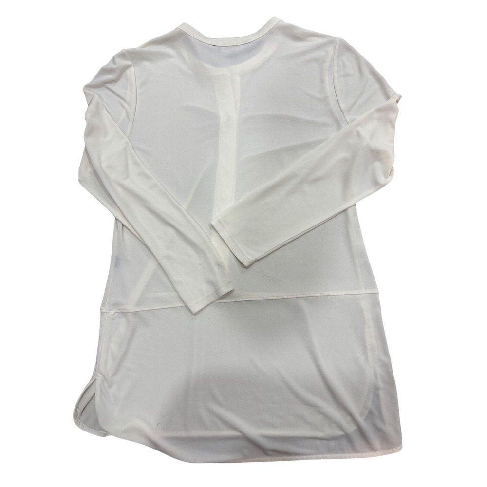 Lauren Ralph Lauren White Long Sleeve Tunic Top Button‎ Neck Women's Size M - Picture 3 of 9